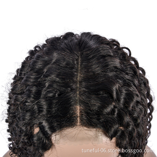 Tuneful wholesale Deep wave HD lace human hair brazilian virgin hair 360lace front wigs with 6*2 closure for black women
